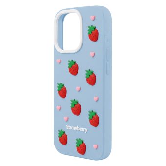 Obal Strawberry Apple iPhone 16 Pro modrý