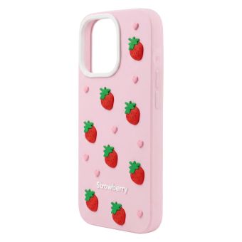 Obal Strawberry Apple iPhone 16/17 ružový