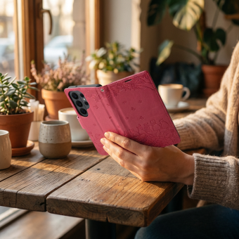 Obal MEZZO Book Samsung Galaxy A37 5G A376 mačky červený