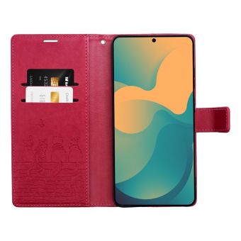 Obal MEZZO Book Xiaomi Redmi Note 15 Pro Plus 5G mačky červený