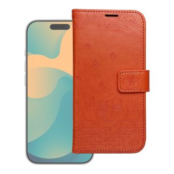 Obal MEZZO Book Apple iPhone 17 Pro Max mačky hnedý