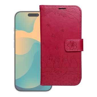 Obal MEZZO Book Apple iPhone 17 Pro Max mačky červený