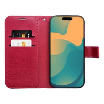 Obal MEZZO Book Apple iPhone 17 Pro mačky červený