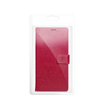 Obal MEZZO Book Samsung Galaxy A17 4G A175/A17 5G A176 mačky červený