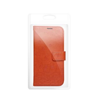 Obal MEZZO Book Apple iPhone 17 mačky hnedý