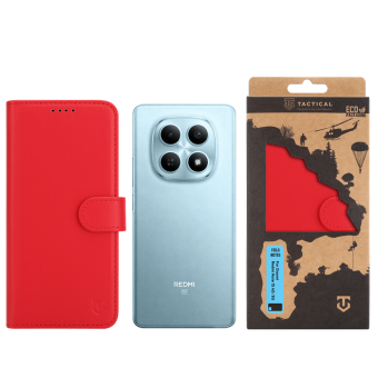 Obal Tactical Field Notes Book Xiaomi Redmi Note 15 4G/5G červený