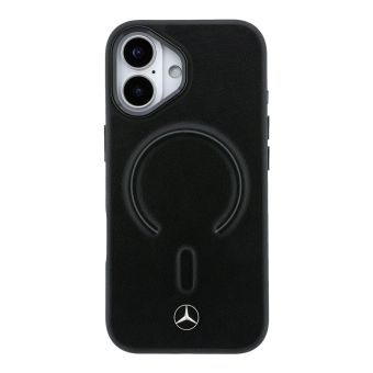 Obal Mercedes PU Leather 3D MagSafe Apple iPhone 17 MEHMP17S25PEMMOK čierny
