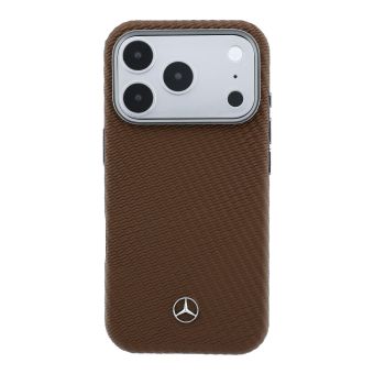 Obal Mercedes PU Leather Semi Wrap MagSafe Apple iPhone 17 Pro Max MEHMP17X25PFWWPCA hnedý