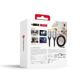 Forcell Cafule HDMI 2.1 8K 60Hz/4K 120Hz, HDR, eARC, VRR, 48Gbps, 2m čierny