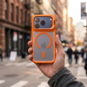 Forcell F-Protect iPhone 17 Pro Max Shadow MagSafe Stojan - oranžový