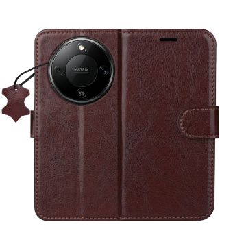 Obal Smart Luxe leather Honor Magic8 Lite 5G hnedý