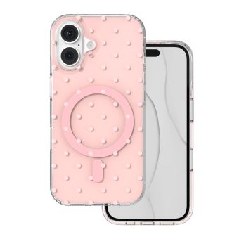 Obal Bubble Dots Mag Apple iPhone 16 ružový