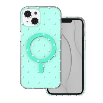 Obal Bubble Dots Mag Apple iPhone 13/14 zelený