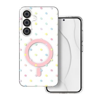 Obal Bubble Dots Mag Samsung Galaxy S24 5G S921/S25 5G S931 biely