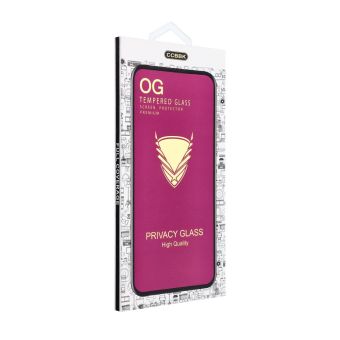 Sklo OG 6D Premium Privacy/Antispy iPhone 18 Pro celotvárové - čierne
