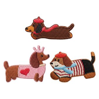 Samolepiace nášivky dachshund (3ks set)