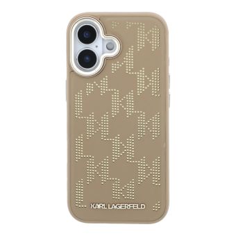 Obal Karl Lagerfeld PU Perforated Monogram MagSafe Apple iPhone 17 KLHMP17S6PPMDPE béžový