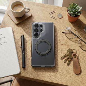 Obal Frame Circle Stand MagSafe Samsung Galaxy S26 5G S942 čierny