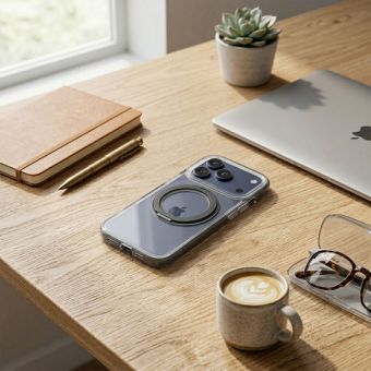 Obal Frame Circle Stand MagSafe Apple iPhone 17 čierny