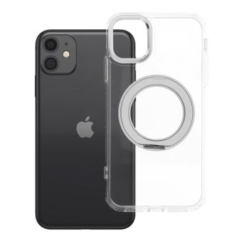 Obal Frame Circle Stand MagSafe Apple iPhone 11 transparentný