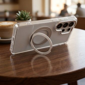 Obal Frame Circle Stand MagSafe Samsung Galaxy A27 5G A276 transparentný