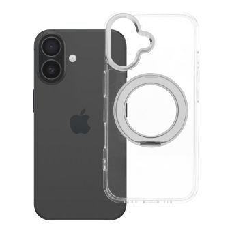 Obal Frame Circle Stand MagSafe Apple iPhone 16 transparentný