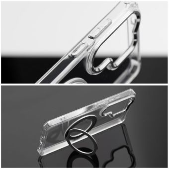Obal Frame Circle Stand MagSafe Samsung Galaxy S26 5G S942 transparentný