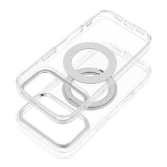 Obal Frame Circle Stand MagSafe Apple iPhone 14 Pro transparentný