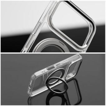 Obal Frame Circle Stand MagSafe Apple iPhone 13 transparentný