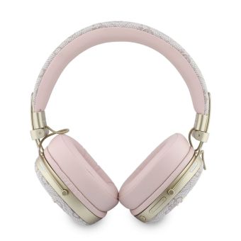 Guess 4G Metal Script Logo ENC bezdrôtové slúchadlá GUBHP72P4SMDP ružové