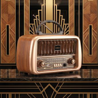 Forever Carlo JB-105, Electro FM rádio BT USB 1200mAh, hnedé