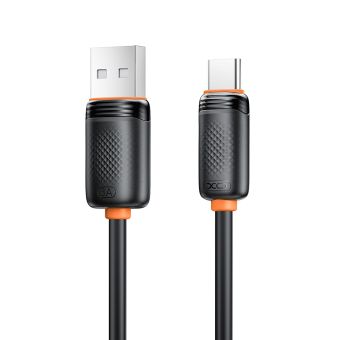 XO NB302, USB-A/USB-C 3A, 1.0m, čierny