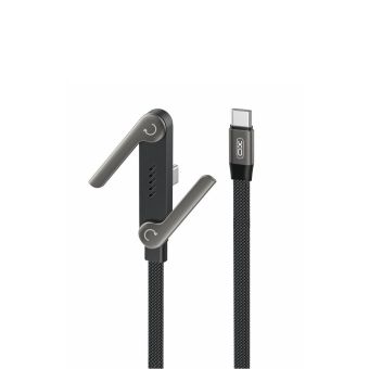 XO NB-Q311, USB-C/USB-C PD 240W, stojan, 1.5m, čierny