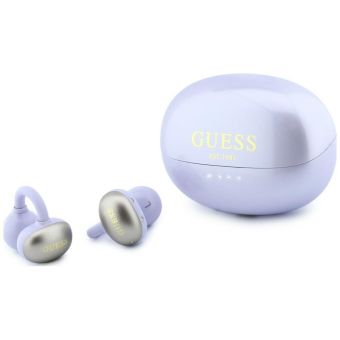 Bezdrôtové slúchadlá OWS Guess Metalic Finish Electropated Parts Classic Logo purple
