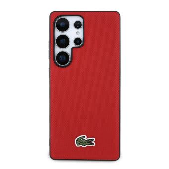 Obal Lacoste Iconic Petit Pique Woven Logo MagSafe Samsung Galaxy S25 Ultra 5G S938 LCHMS25LPVCR červený