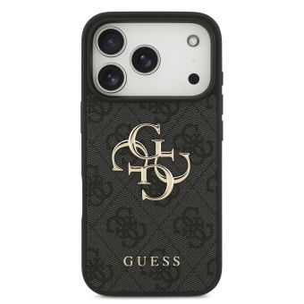 Obal Guess PU 4G Metal Logo Apple iPhone 18 Pro GUHCP18L4GMGGR sivý