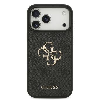Obal Guess PU 4G Metal Logo Apple iPhone 18 Pro Max GUHCP18X4GMGGR sivý