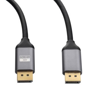 Cable Display Port to Display Port 1.4 Blue Star 4K 120Hz - High Speed, HDR, Ethernet, G-SYNC/FreeSync, 32Gbp, 2 m black