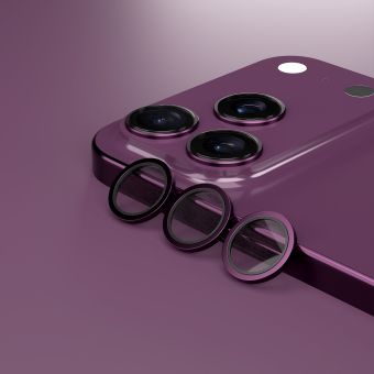 Sklo Etteri objektívy fotoaparátu iPhone 18 Pro/18 Pro Max - višňové/cherry (oddelené)