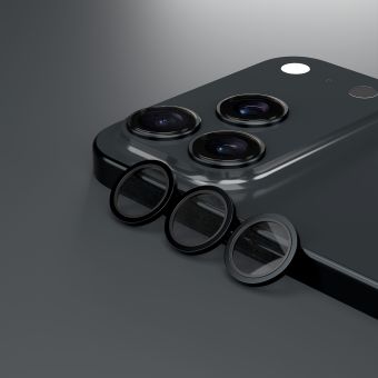 Sklo Etteri objektívy fotoaparátu iPhone 18 Pro/18 Pro Max - tmavo-šedé (oddelené)