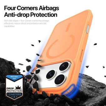 DUX DUCIS YIND MagSafe TPU/TPC  iPhone 18 Pro/17 Pro (Open Ring Version) - oranžové