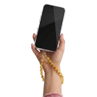 Beaded šnúrka na zápästie žltá