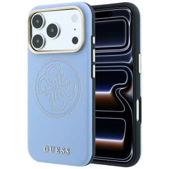 Originál Guess PU Semi Wrap Perforated 4G Logo MagSafe iPhone 17 Pro Max/18 Pro Max Blue