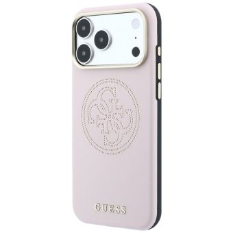 Original Guess Perforated 4G Gold Logo Magsafe iPhone 17 Pro/18 Pro pink