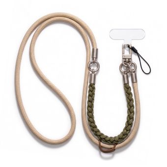 Etteri Flexi Strap 2in1, univerzálna šnúrka na krk pre telefón, béžová