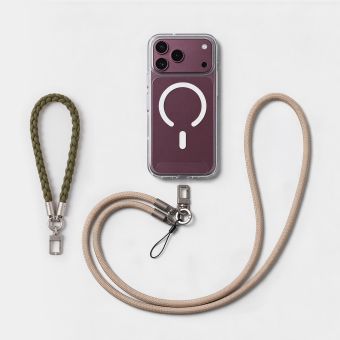 Etteri Flexi Strap 2in1, univerzálna šnúrka na krk pre telefón, béžová