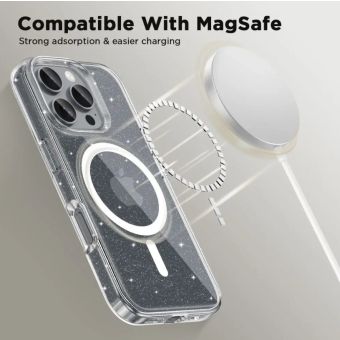 Obal Tech-protect Flexair Hybrid MagSafe Apple iPhone 16 Pro Max Glitter Case