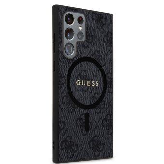 Obal Guess PU Leather 4G Colored Ring MagSafe Samsung Galaxy S24 Ultra 5G S928 GUHMS24LG4GFRK Black