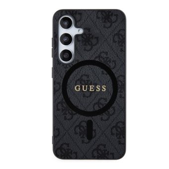Obal Guess PU Leather 4G Colored Ring MagSafe Samsung Galaxy S24 5G S921 GUHMS24SG4GFRK Black