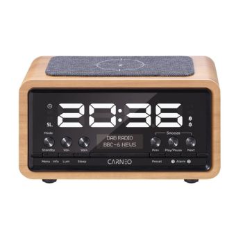 CARNEO W20D DAB, FM rádio, bezdrôtové nabíjanie, hnedé